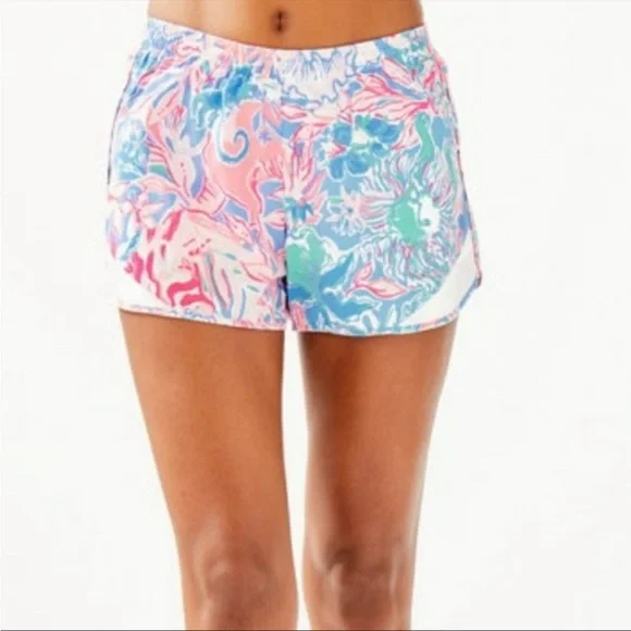 Lilly Pulitzer 4” Ocean Trail Short Blue Peri Viva La Lilly - Picture 2 of 6